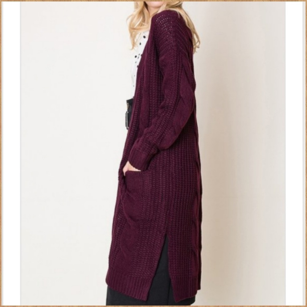 🍁OVERSIZED CABLE KNIT CARDIGAN - Picture 4 of 4